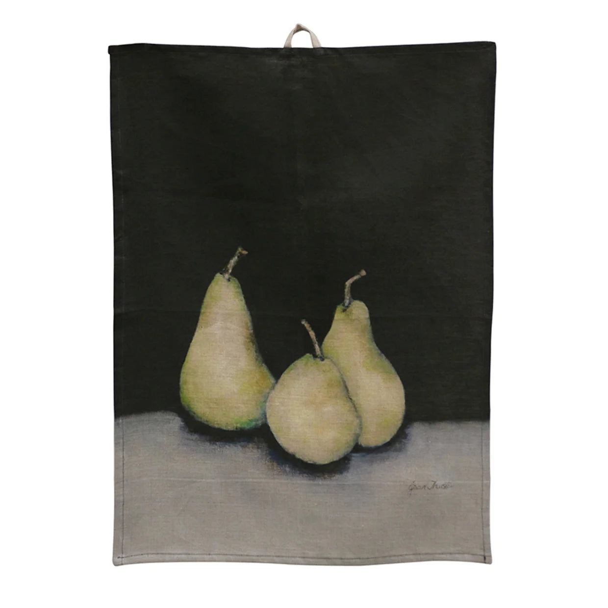 Midnight Pear 100% Linen Tea Towel