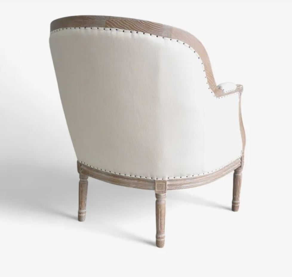 Beckett Studded Linen Chair