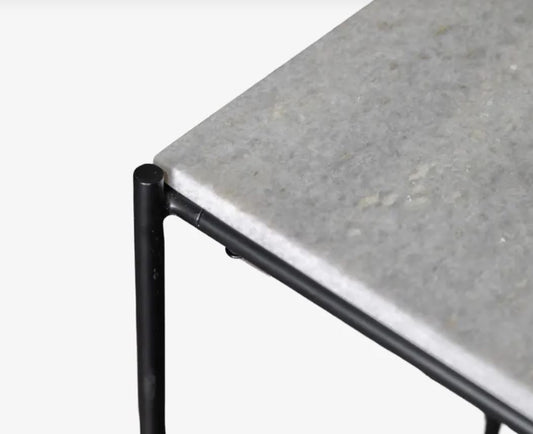 Whitmore Cross Bar Iron & Marble Console Table | In Stock & Ready To Ship