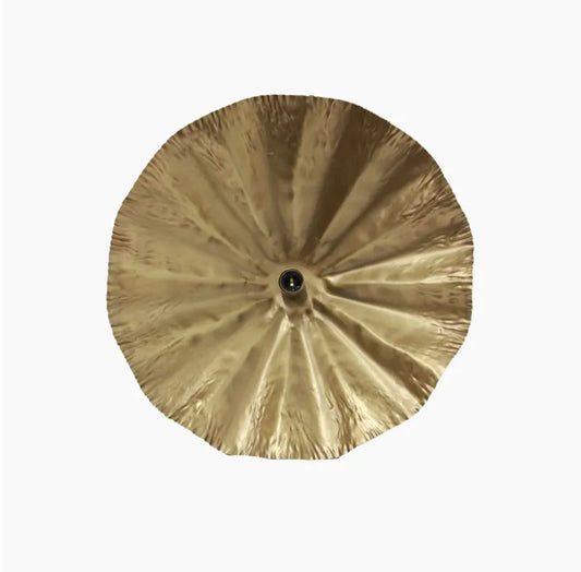 Fiorella Crimped Black & Gold Pendant | In Stock & Ready To Ship