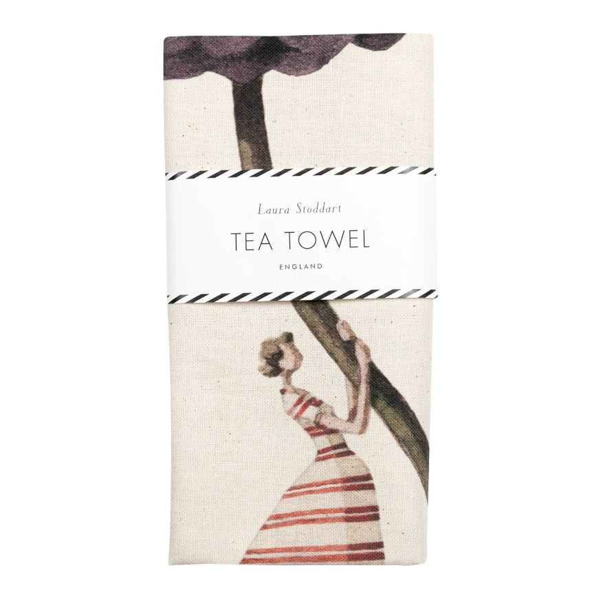 Laura Stoddart Dahlia In Bloom Tea Towel
