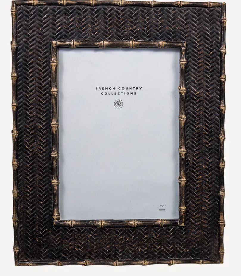 Matteo Dark Rattan Photo Frame 5" x 7"