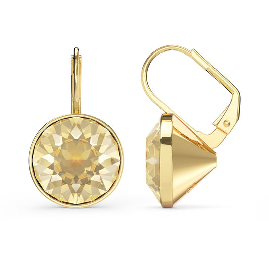 Golden Crystal Gold Plated Drop Earrings