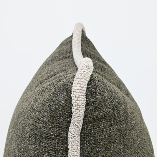 Dark Olive Textured Cushion 37cm x 57cm