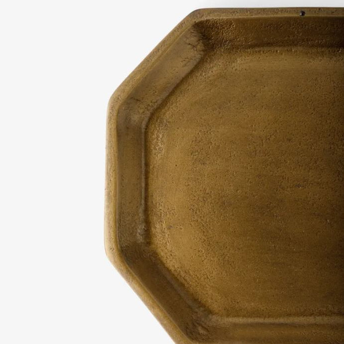Bronze tray on a white background