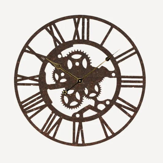 iron cut out wall clock