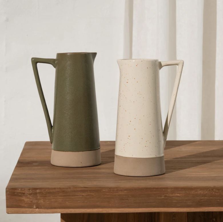 Sana Ceramic Jug - Olive