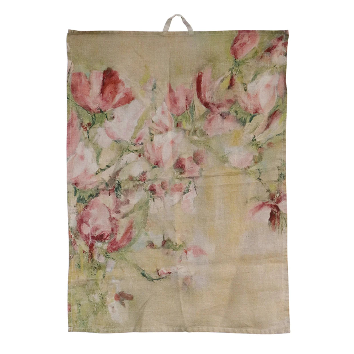 Magnolia Limone 100% Linen Tea Towel