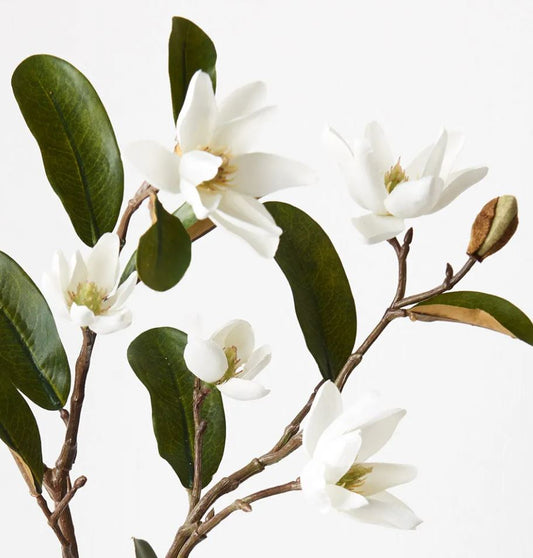 Pearl Magnolia Spray - White