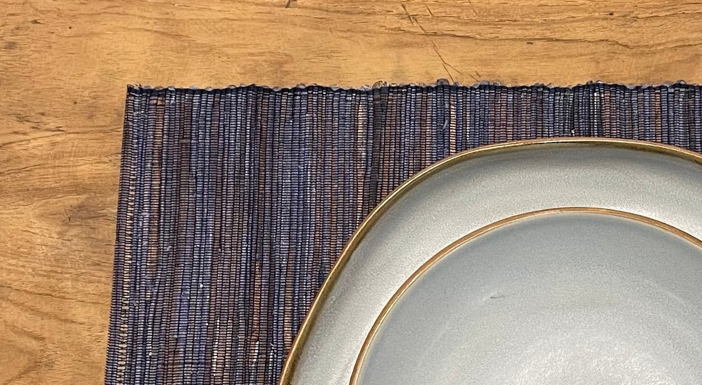 Navy Citra Water Hyacinth Placemat - Set of 4