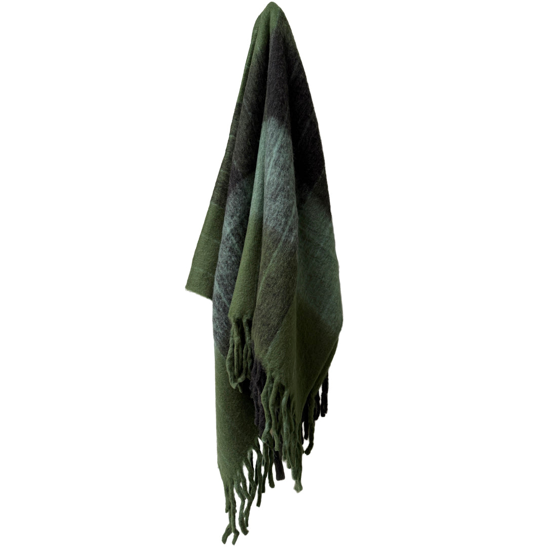 Cambridge Forest Green & Navy Throw