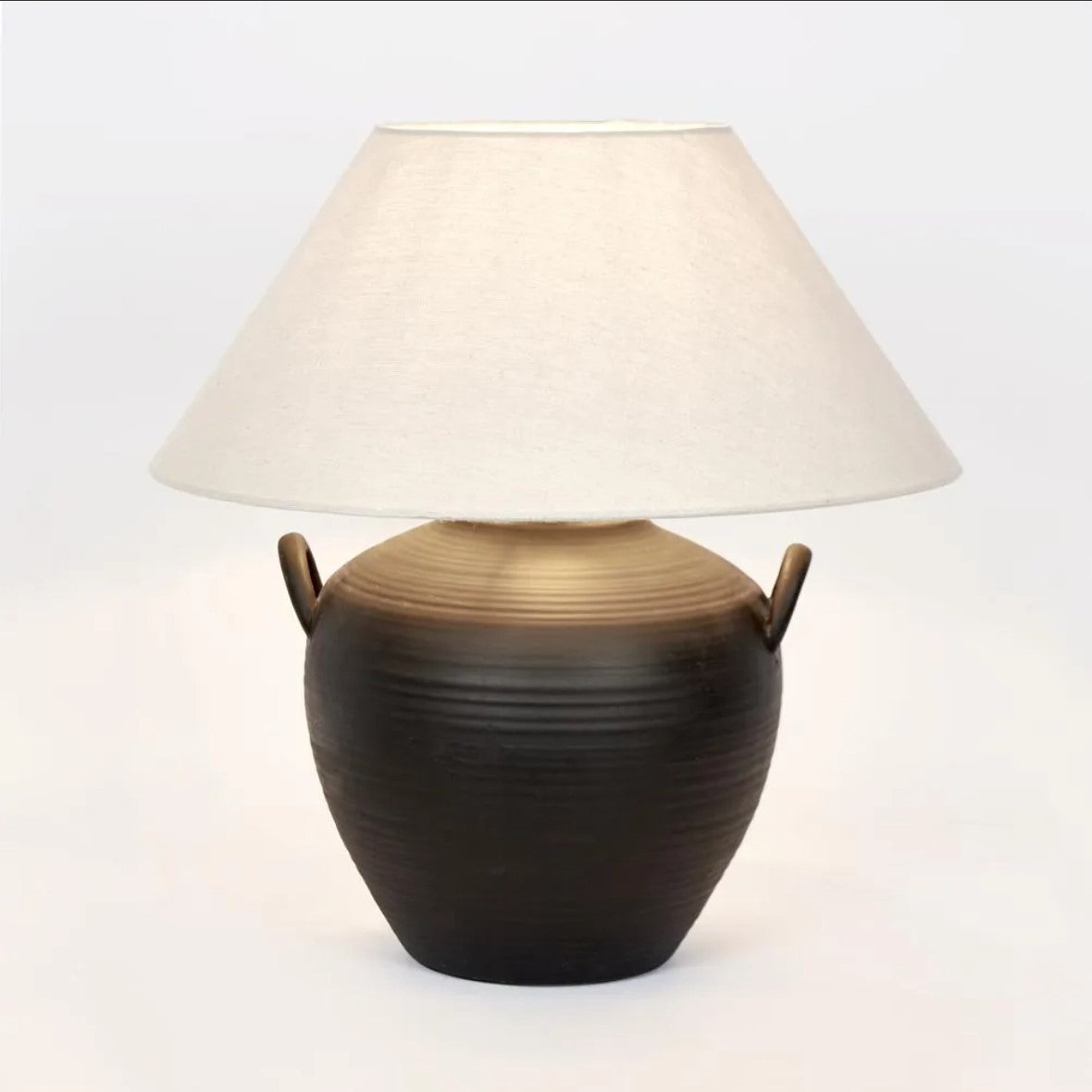 Camille Black Table Lamp & Shade