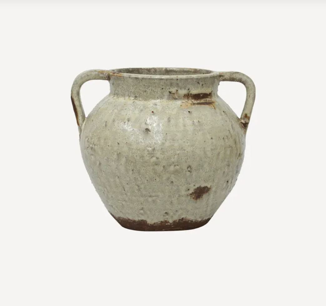 Cora Terracotta & Distressed Glazed Vase