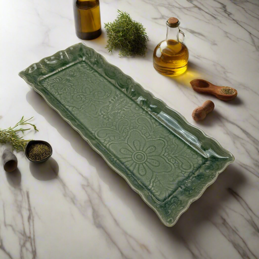 Arabesque Rectangular Server Antique