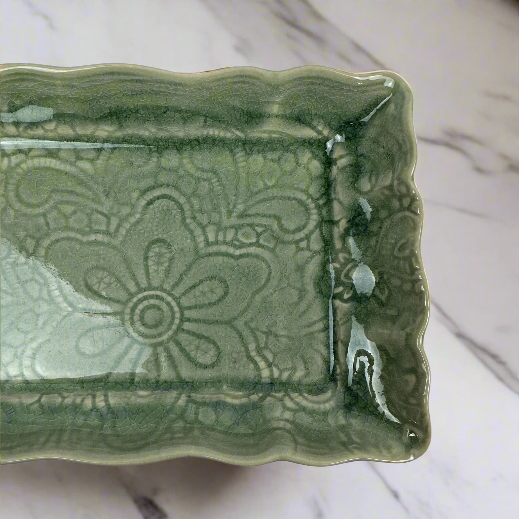 Arabesque Rectangular Server Antique