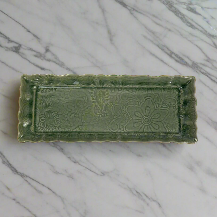 Arabesque Rectangular Server Antique