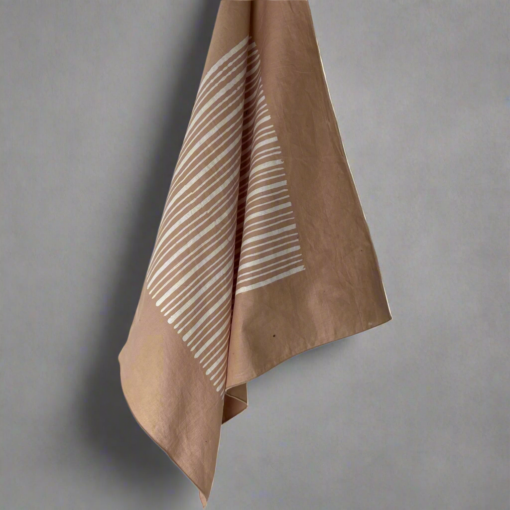 Taupe Mentari Batik Cotton Napkins - Set Of 4