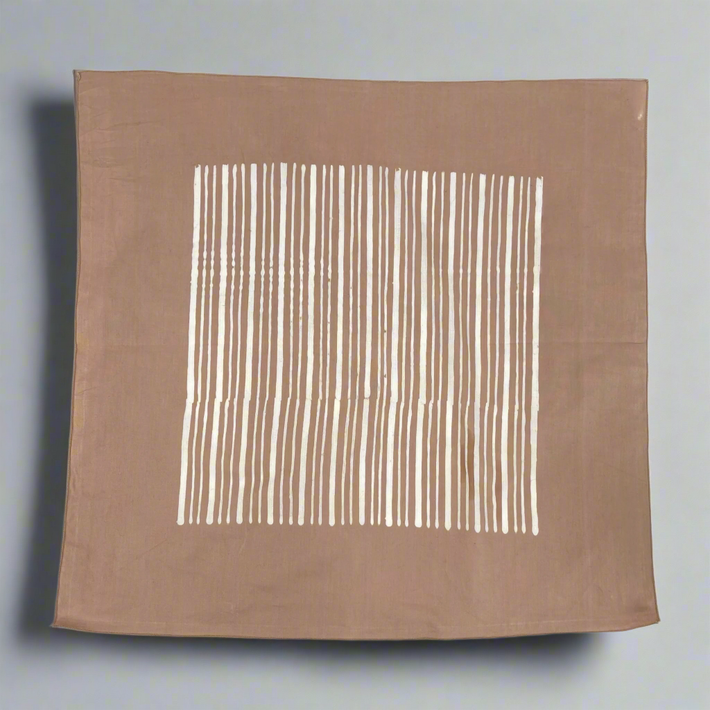 Taupe Mentari Batik Cotton Napkins - Set Of 4