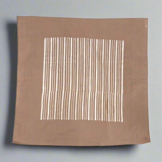 Taupe Mentari Batik Cotton Napkins - Set Of 4