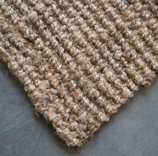 The Natural Jute Mat is made from sustainable jute fibre, which adds a relaxed, textural feel to any home or outdoor space. The chunky weave ensures durability and strength, while providing a comfortable, soft underfoot. Each mat is one of a kind, featuring tonal variations due to its organic and natural materials.