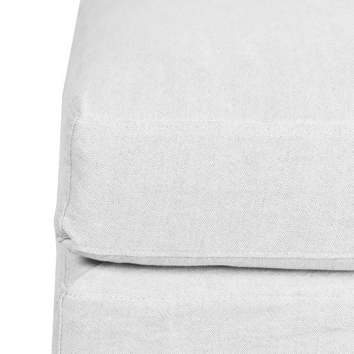 The Sorgues Slipcover Ottoman is the perfect addition to your living space. Used for extra seating, or simply styled as a pair in front of your fireplace, this ottoman adds just the right amount of lived-in comfort wherever it’s placed. Corner
