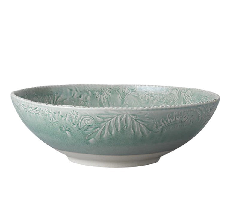 The fabulous big bowl is back by popular demand in a new range of colours and we love it! The perfect family size serving bowl for salads, pastas or anything you else you can imagine...cook in and serve straight to the table! Even looks beautiful full of floating flowers. Handmade in Portugal, the bowl is made of white stoneware clay which is fired in extremely high temperatures making it very practical and durable.