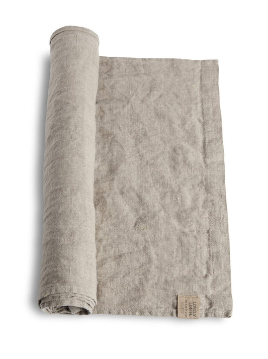 Lovely Linen Table Runner - Natural Beige