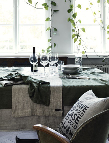 Lovely Linen Table Runner - Natural Beige