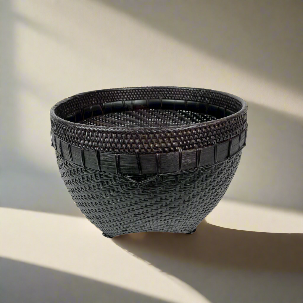 Made by East Indonesian Island Villagers, this stunning Bagaskoro Handcrafted Bamboo Basket is perfect as an accent piece or use to provide additional valuable storage.