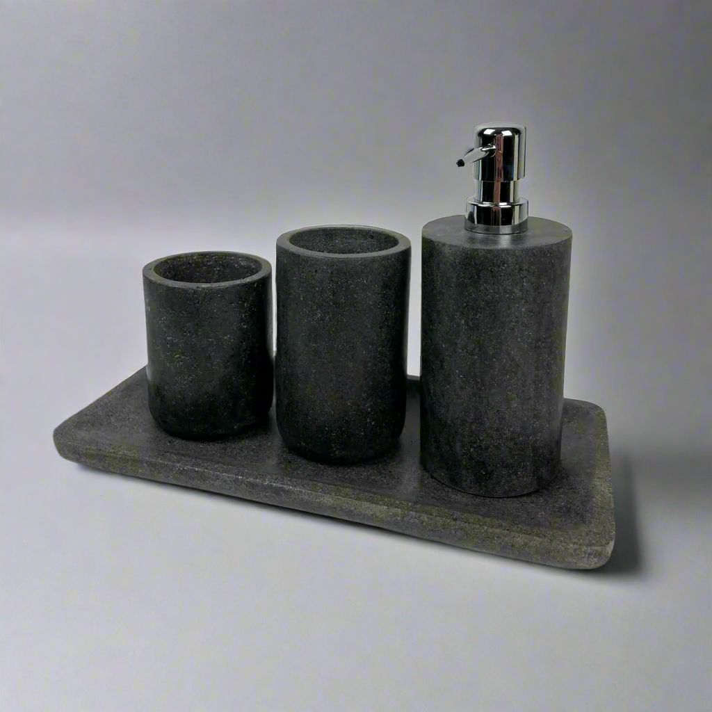 The Andesit Bathroom Collection offers the subtle yet intricate texture of stone to your bathroom decor. With an elegant feel and a casual, organic touch, each piece is both a functional and beautiful addition to your space.