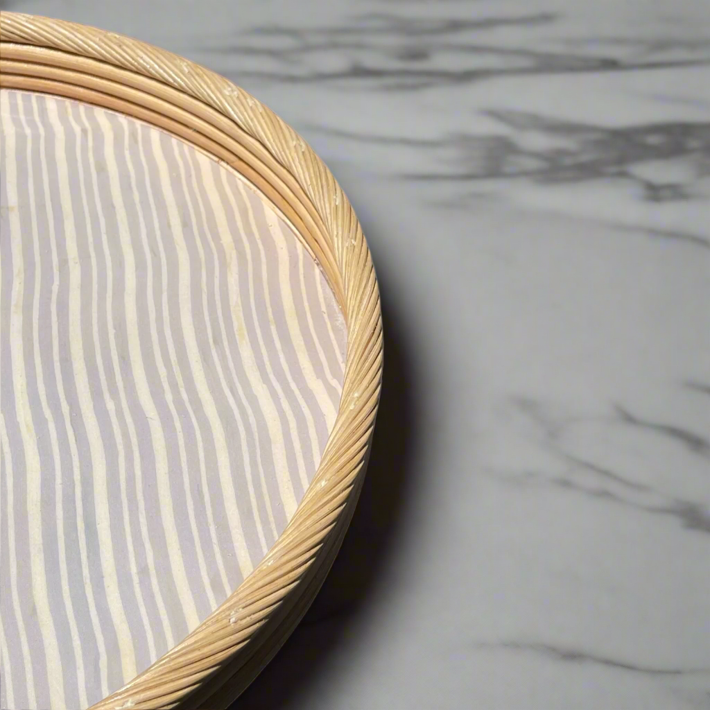 Batik Rattan Tray