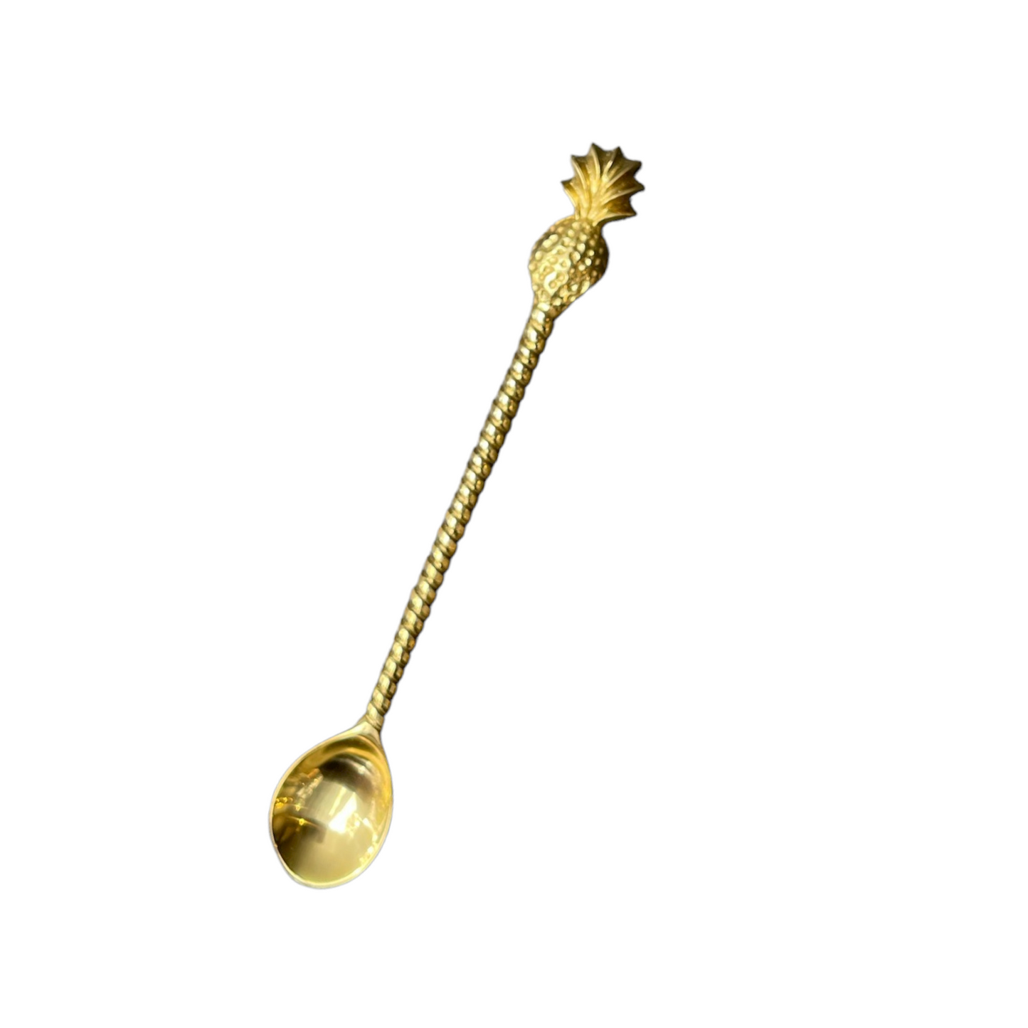 Pineapple Solid Brass Teaspoon - 14cm