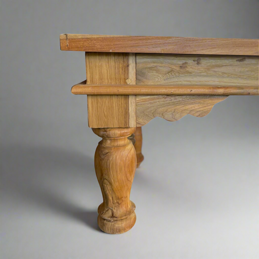 Our Sungai Coffee Table makes the most of both function and form. Crafted from durable, high-quality teak, this rustic yet elegant table is perfect to compliment your space whether it be indoor or out. Corner