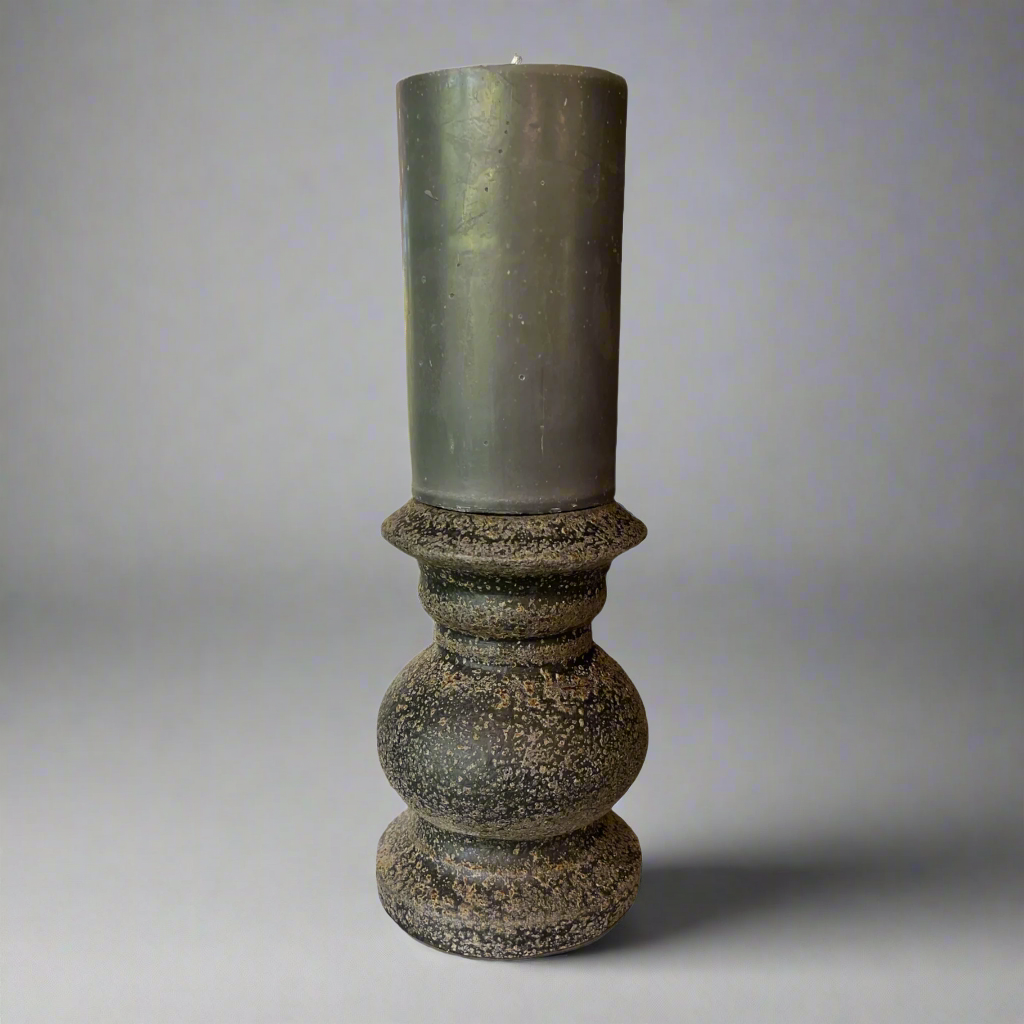 Crafted from terracotta, the chunky yet elegant Vienna Terracotta Candle Holder is substantial enough to work on their own or as a beautiful collection of candle holders on a mantelpiece or a table. Styled.