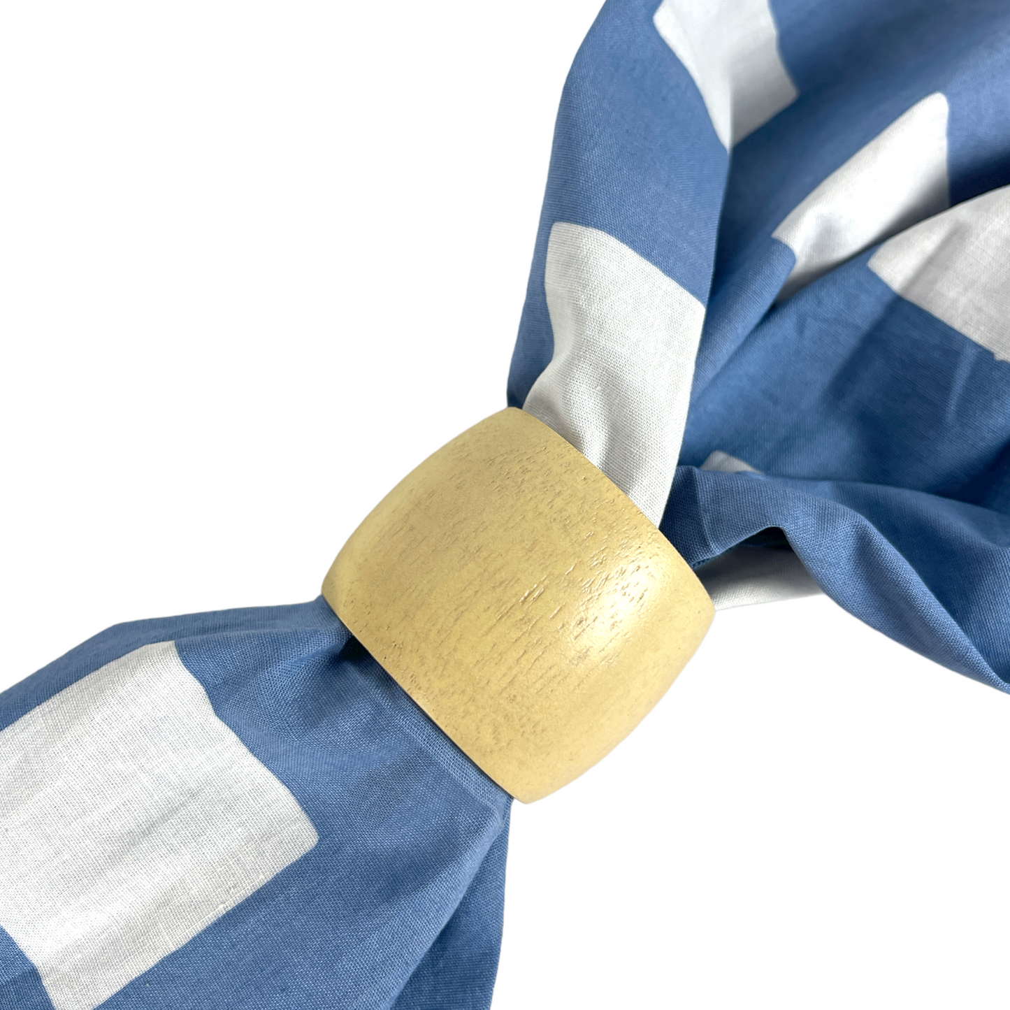 The neutral tone and smooth finish of these simple Wooden Napkin Rings adds a sophisticated softness to your table settings. Front