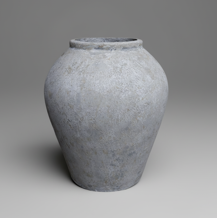 Aurelio Off White Distressed Pot