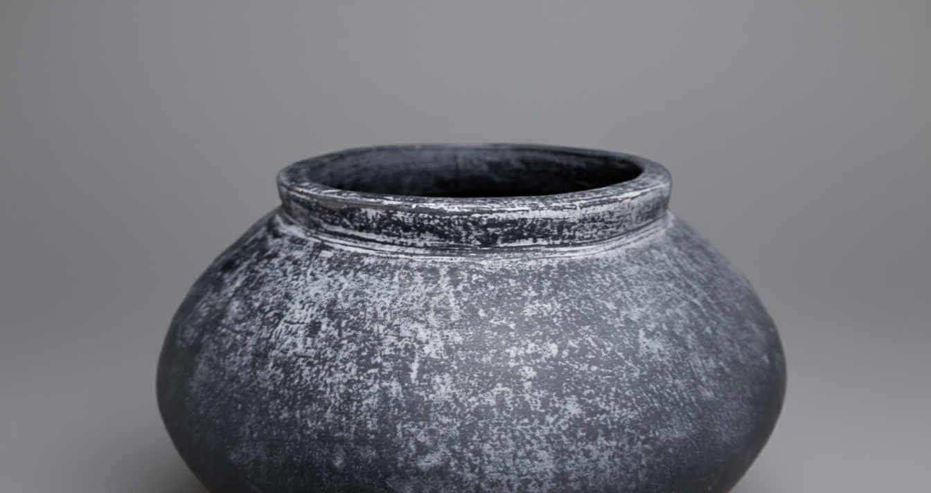 Orlando Dark Grey Distressed Pot
