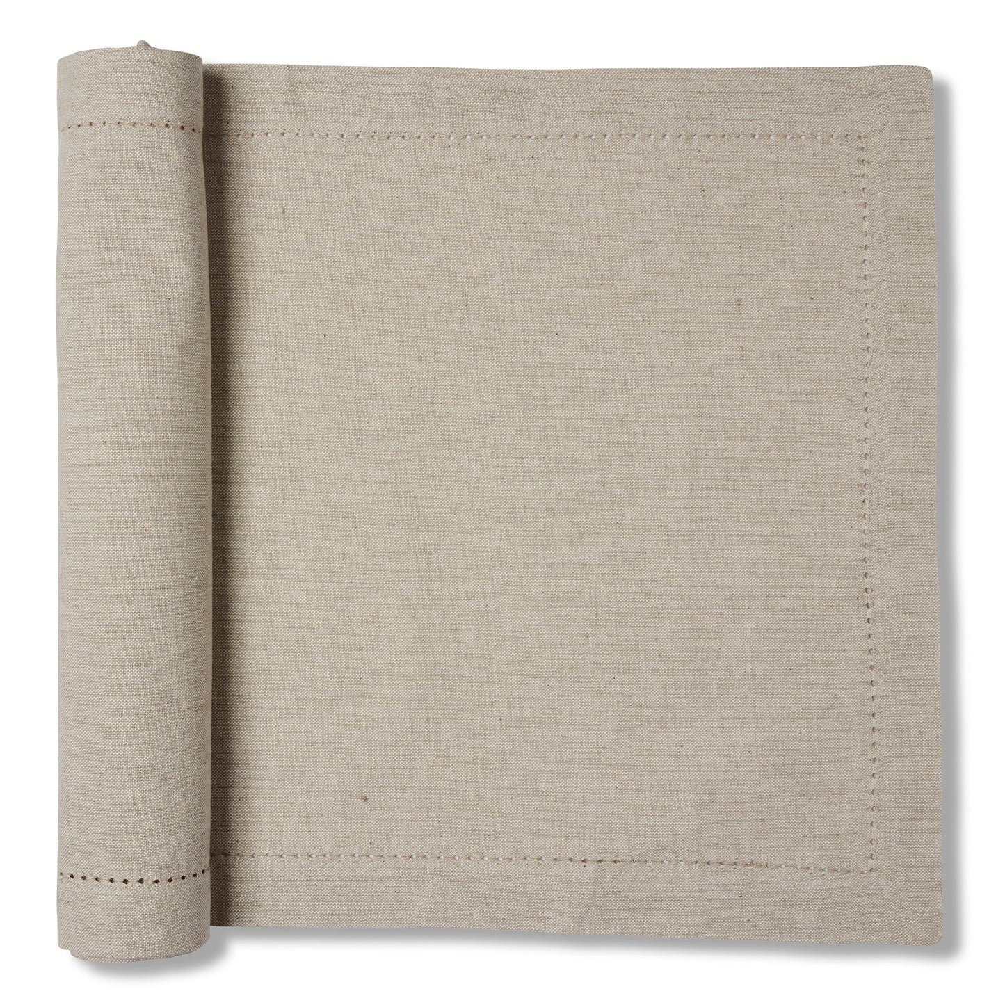 Oatmeal 100% Cotton Table Runner 35cm W x 200cm L
