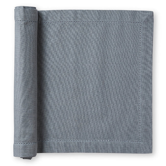 Mineral Blue 100% Cotton Table Runner - 35cm W x 140cm L
