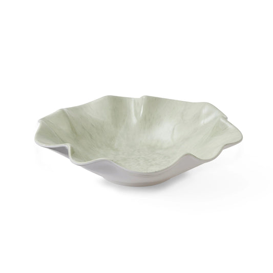 Elevate your table setting with this striking melamine dip bowl, featuring a sophisticated wavy silhouette and delicate ivory print decal. Durable and lightweight, it's perfect for everyday entertaining or casual dining. The contemporary design complements both modern and classic interiors, while the practical melamine construction ensures lasting beauty without the fragility of ceramic. Ideal for dips, nuts or snacks. Dishwasher safe.