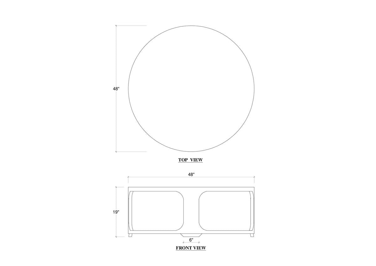 Corte Round Coffee Table - Pre-Order | Custom Colour & Finish Options Available