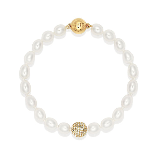 Serenity Freshwater Pearl Bracelet - Gold Plated