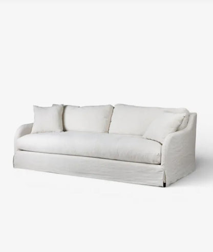 White sofa on a white background