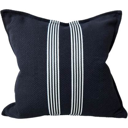 Channeling the sleek elegance of Milano's fashion district, each Black & White Herringbone Striped Cushion features the striking contrast of black and white, evoking the timeless beauty of the marble found in both ancient Italian villas and modern Milanese ateliers.