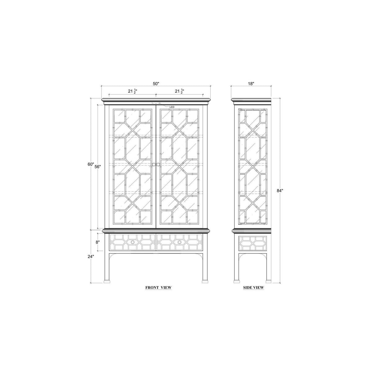 Grosvenor Display Cabinet - Pre-Order | Custom Colour & Finish Options Available