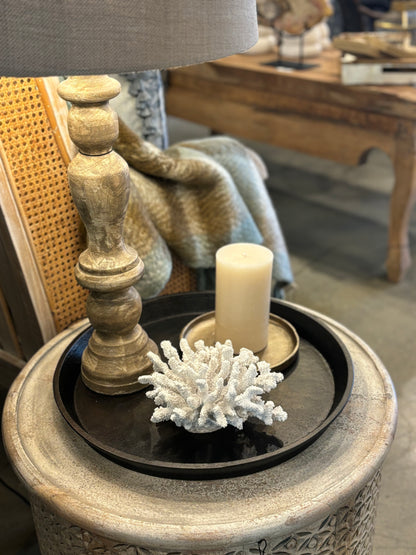 Our White Sea Coral Sculpture is perfect for any home. Crafted with polyresin for maximum durability, the stunning piece features intricate folds and varied textures, evoking the beauty of the ocean even when inside. The sculpture is easy to clean with a soft cloth for a long-lasting, realistic art piece. Styled.