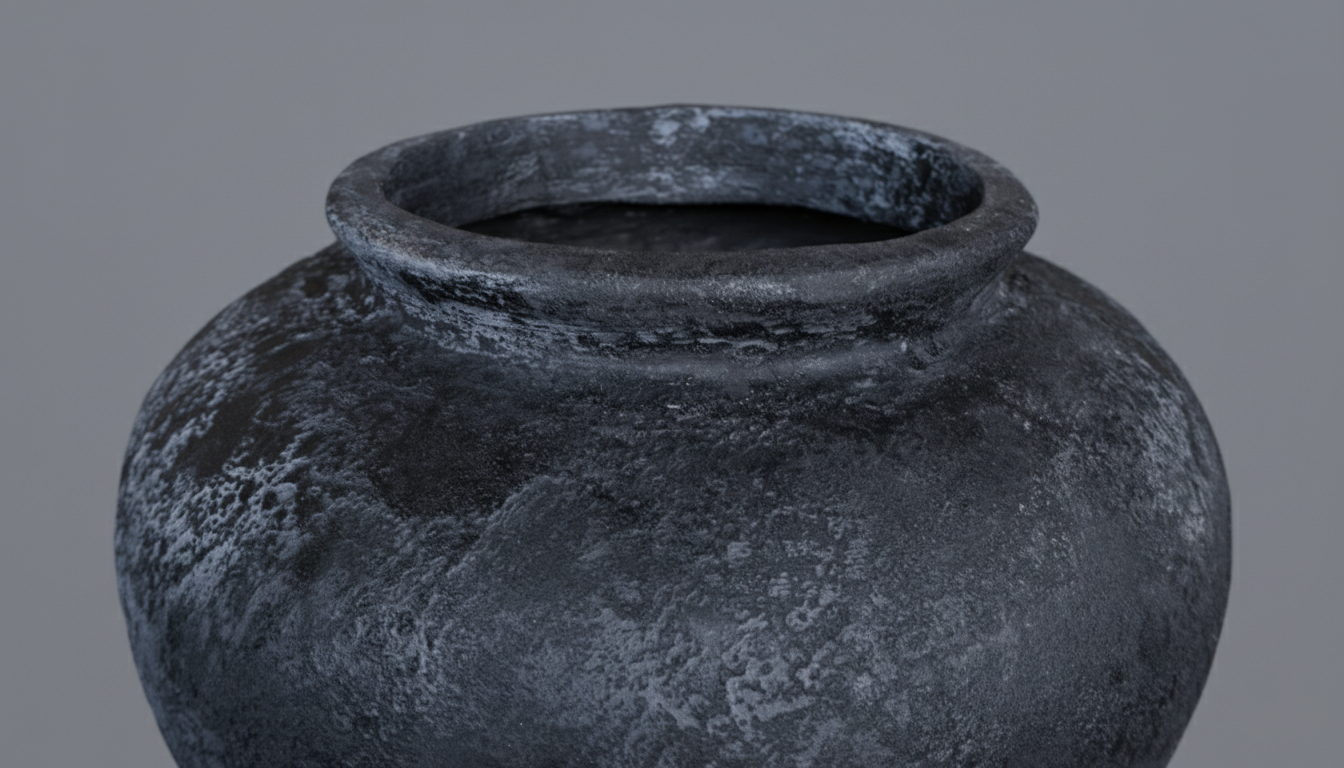 Alessandro Distressed Black Pot