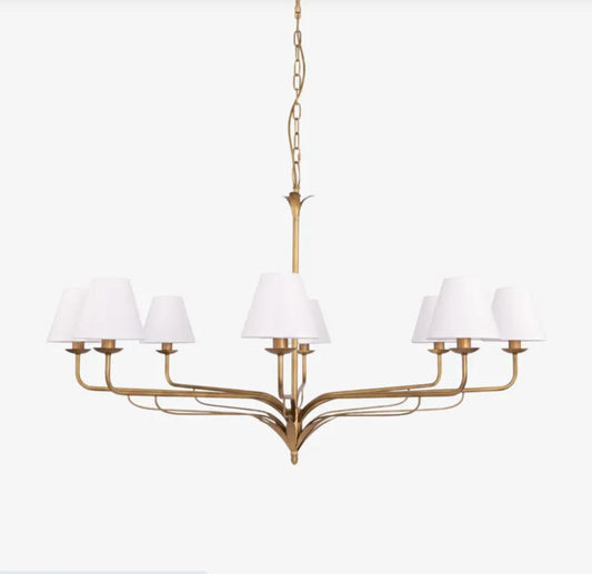 Amélie 8 Light Antique Brass Chandelier | In Stock & Ready To Ship