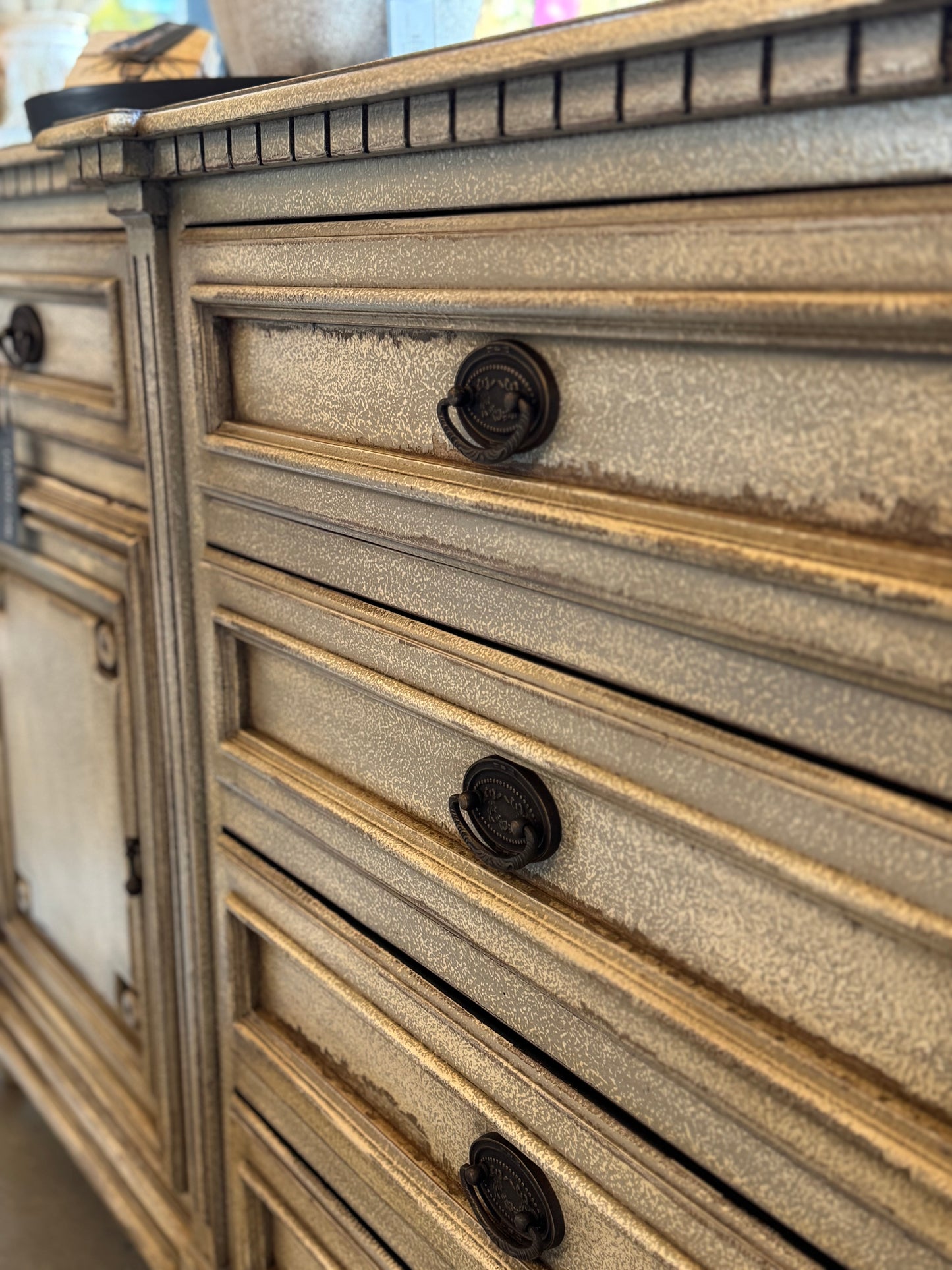 Bruges Off White Distressed Mahogany Sideboard