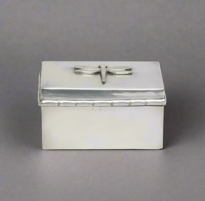 Dragonfly Silver Trinket Box